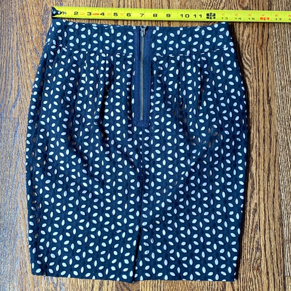 LOFT Black Eyelet Skirt - Picture 2 of 6